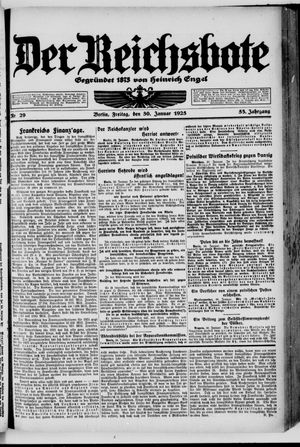 Der Reichsbote vom 30.01.1925
