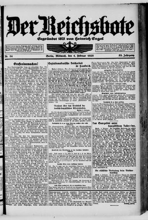 Der Reichsbote on Feb 4, 1925