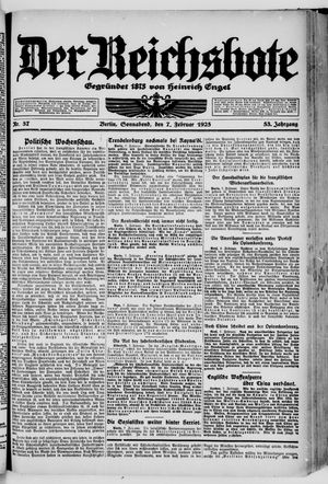 Der Reichsbote on Feb 7, 1925