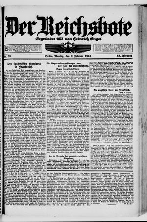 Der Reichsbote vom 09.02.1925