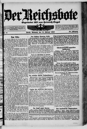 Der Reichsbote on Feb 11, 1925