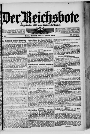 Der Reichsbote vom 18.02.1925