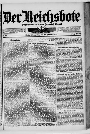 Der Reichsbote vom 19.02.1925