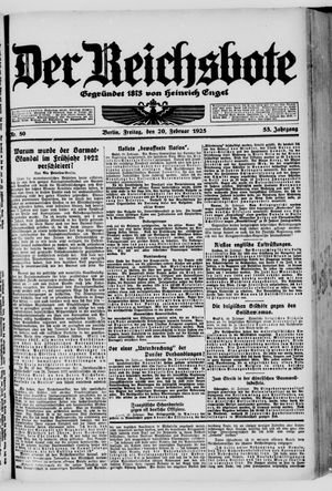 Der Reichsbote on Feb 20, 1925