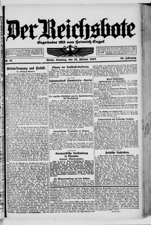Der Reichsbote on Feb 22, 1925