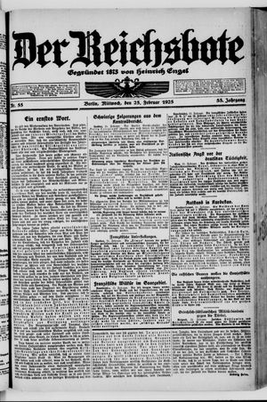 Der Reichsbote vom 25.02.1925