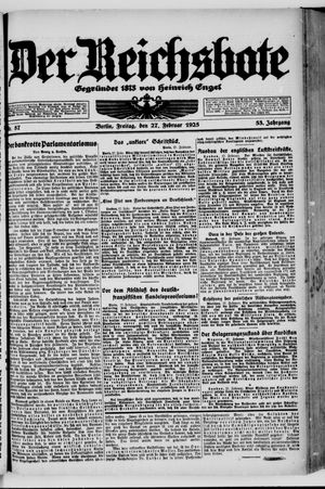 Der Reichsbote on Feb 27, 1925