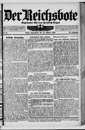 Der Reichsbote on Feb 28, 1925