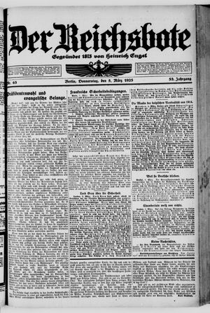 Der Reichsbote on Mar 5, 1925