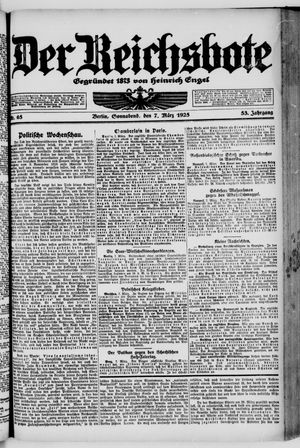 Der Reichsbote vom 07.03.1925