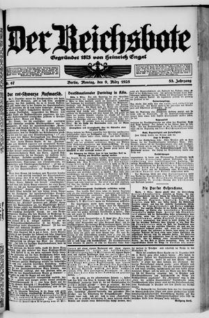 Der Reichsbote vom 09.03.1925