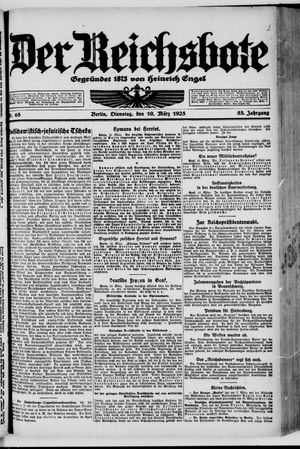 Der Reichsbote vom 10.03.1925