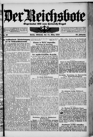 Der Reichsbote vom 11.03.1925