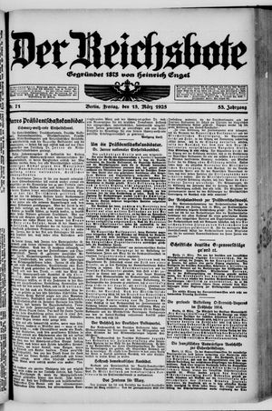 Der Reichsbote on Mar 13, 1925