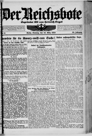 Der Reichsbote on Mar 15, 1925