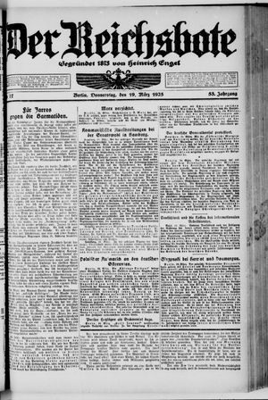 Der Reichsbote vom 19.03.1925