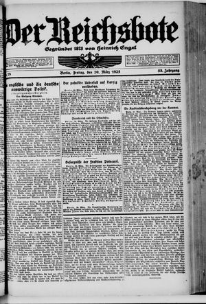 Der Reichsbote on Mar 20, 1925