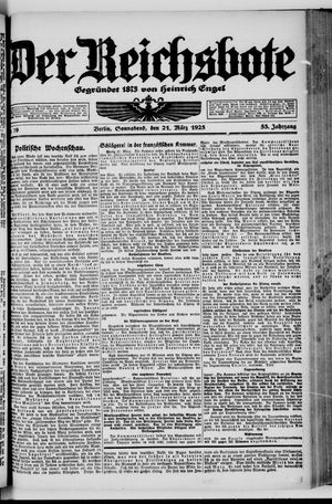 Der Reichsbote vom 21.03.1925