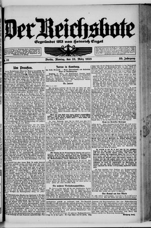 Der Reichsbote vom 23.03.1925
