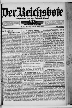 Der Reichsbote vom 24.03.1925