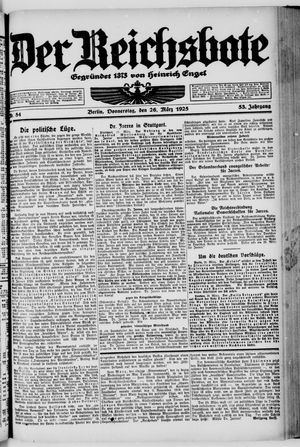 Der Reichsbote vom 26.03.1925