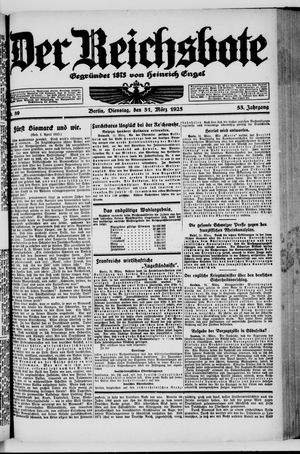 Der Reichsbote vom 31.03.1925