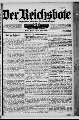Der Reichsbote on Apr 3, 1925