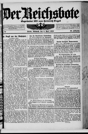 Der Reichsbote vom 08.04.1925