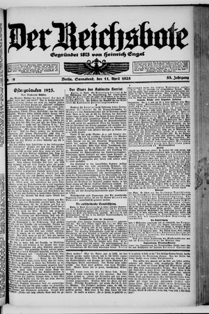 Der Reichsbote vom 11.04.1925