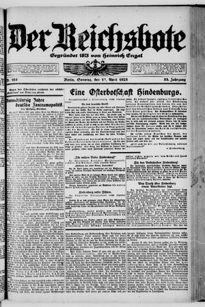 Der Reichsbote on Apr 12, 1925