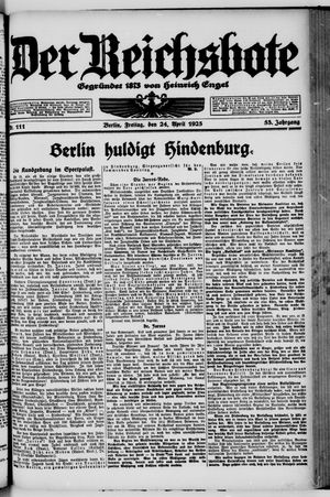 Der Reichsbote vom 24.04.1925