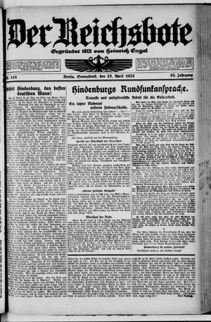 Der Reichsbote vom 25.04.1925