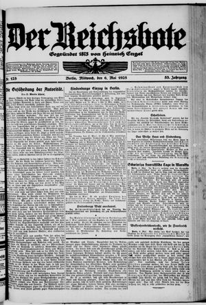 Der Reichsbote vom 06.05.1925