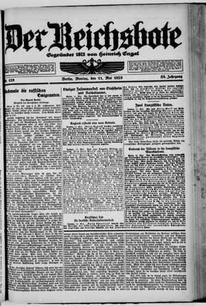 Der Reichsbote vom 11.05.1925