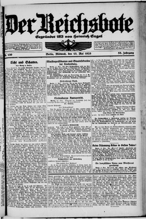 Der Reichsbote vom 13.05.1925