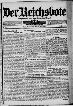 Der Reichsbote vom 14.05.1925