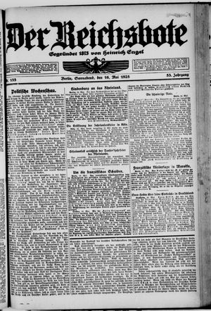 Der Reichsbote on May 16, 1925
