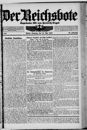 Der Reichsbote vom 17.05.1925