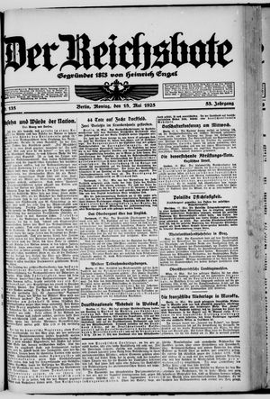 Der Reichsbote on May 18, 1925
