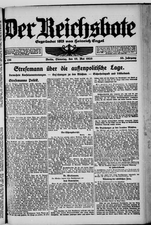 Der Reichsbote vom 19.05.1925