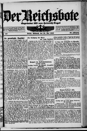 Der Reichsbote vom 20.05.1925