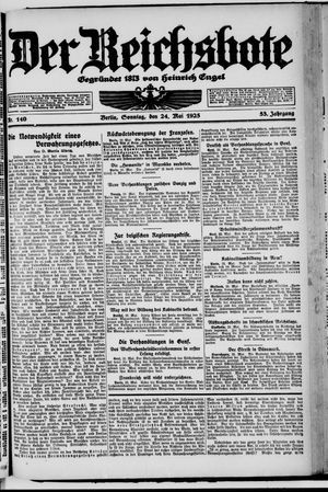 Der Reichsbote on May 24, 1925