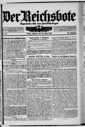 Der Reichsbote vom 25.05.1925
