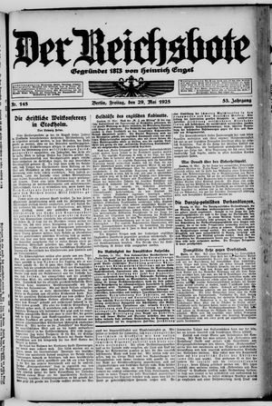 Der Reichsbote vom 29.05.1925