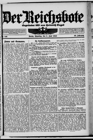 Der Reichsbote vom 02.06.1925
