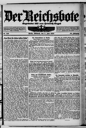 Der Reichsbote vom 03.06.1925
