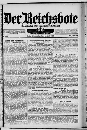 Der Reichsbote vom 04.06.1925