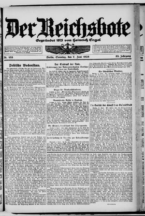 Der Reichsbote vom 07.06.1925
