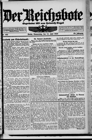 Der Reichsbote vom 11.06.1925