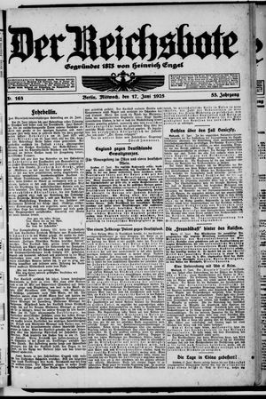 Der Reichsbote vom 17.06.1925